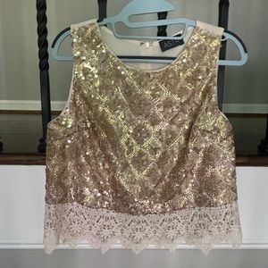 ASTR-sequin-cropped top